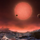 Artist’s impression of the view from the surface of a planet orbiting TRAPPIST-1. Image: ESO/M. Kornmesser